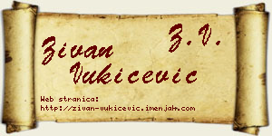 Živan Vukičević vizit kartica